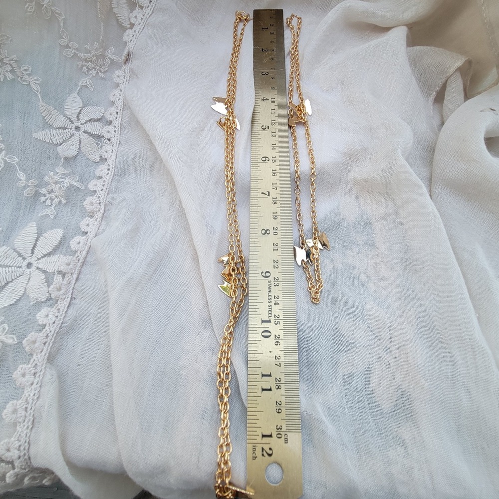 Vintage 1970s Sarah‎ Coventry 2-pc Flutter-byes Butterfly Necklace Set layered - Picture 5 of 7